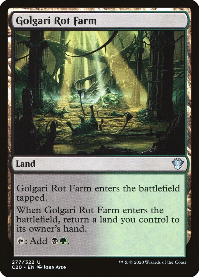 Golgari Rot Farm [Commander 2020] | Cards and Coasters CA