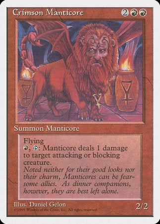 Crimson Manticore [Fourth Edition] | Cards and Coasters CA