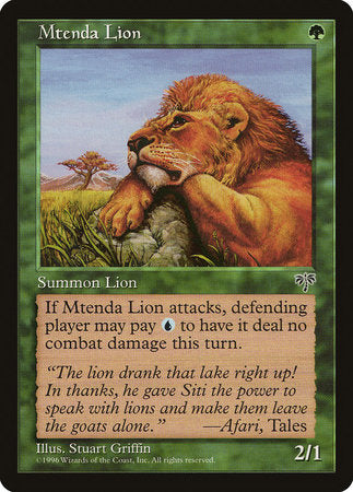 Mtenda Lion [Mirage] | Cards and Coasters CA