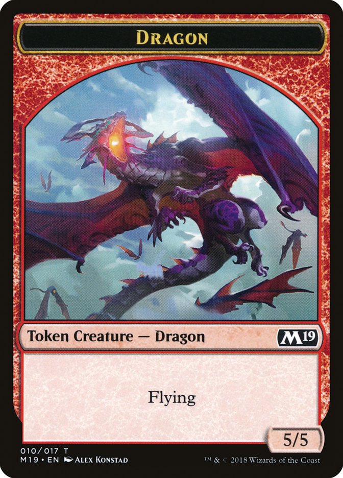 Dragon (010/017) [Core Set 2019 Tokens] | Cards and Coasters CA