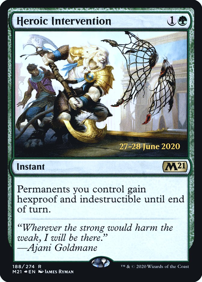Heroic Intervention  [Core Set 2021 Prerelease Promos] | Cards and Coasters CA
