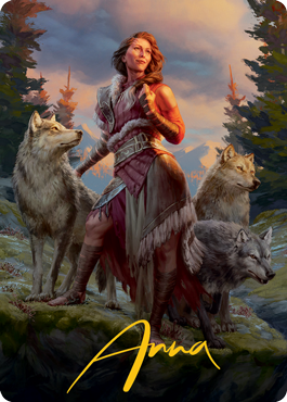 Arlinn, the Pack's Hope 1 Art Card (Gold-Stamped Signature) [Innistrad: Midnight Hunt Art Series] | Cards and Coasters CA