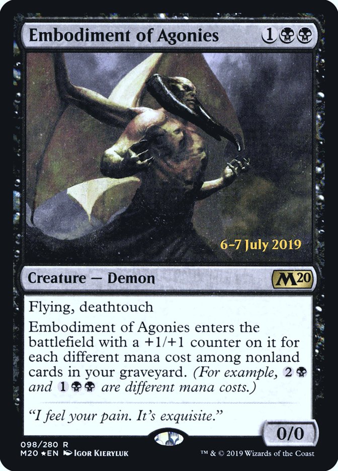 Embodiment of Agonies  [Core Set 2020 Prerelease Promos] | Cards and Coasters CA