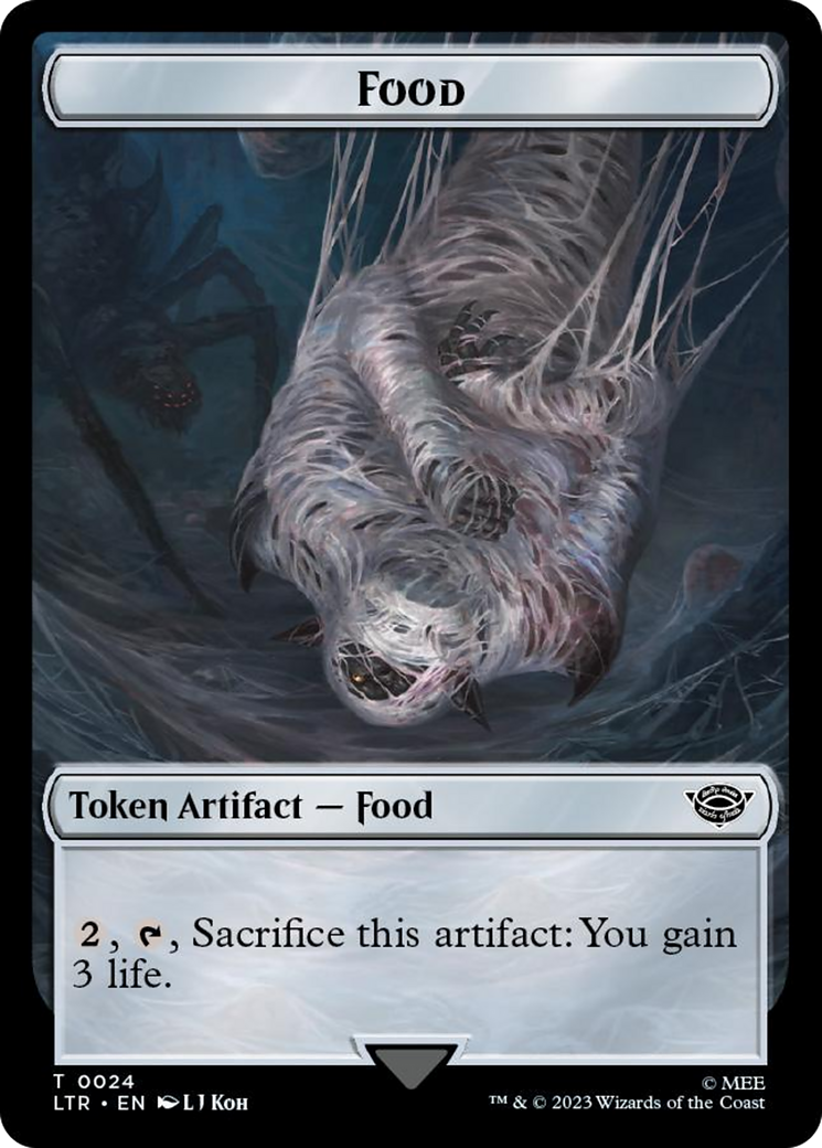 Tentacle // Food (0024) Double-Sided Token (Surge Foil) [The Lord of the Rings: Tales of Middle-Earth Tokens] | Cards and Coasters CA