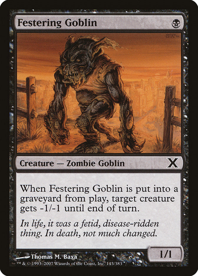 Festering Goblin [Tenth Edition] | Cards and Coasters CA