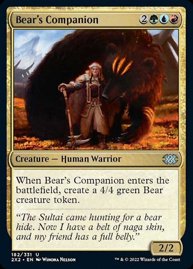 Bear's Companion [Double Masters 2022] | Cards and Coasters CA