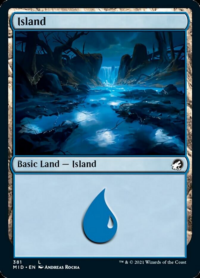 Island (381) [Innistrad: Midnight Hunt] | Cards and Coasters CA