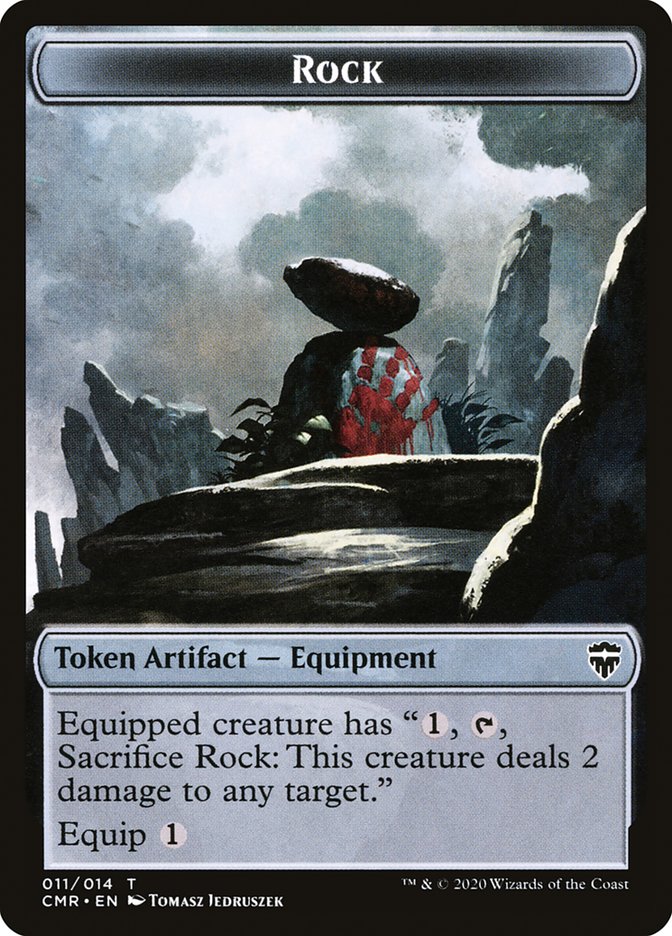 Golem // Rock Token [Commander Legends Tokens] | Cards and Coasters CA