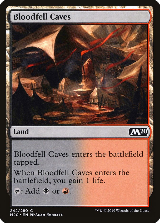 Bloodfell Caves [Core Set 2020] | Cards and Coasters CA