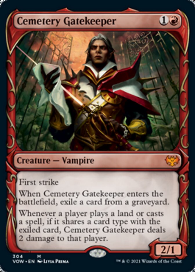 Cemetery Gatekeeper (Showcase Fang Frame) [Innistrad: Crimson Vow] | Cards and Coasters CA