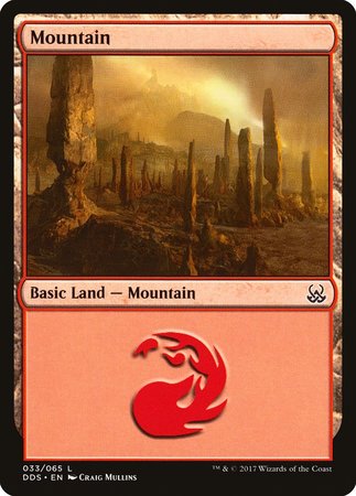 Mountain (33) [Duel Decks: Mind vs. Might] | Cards and Coasters CA