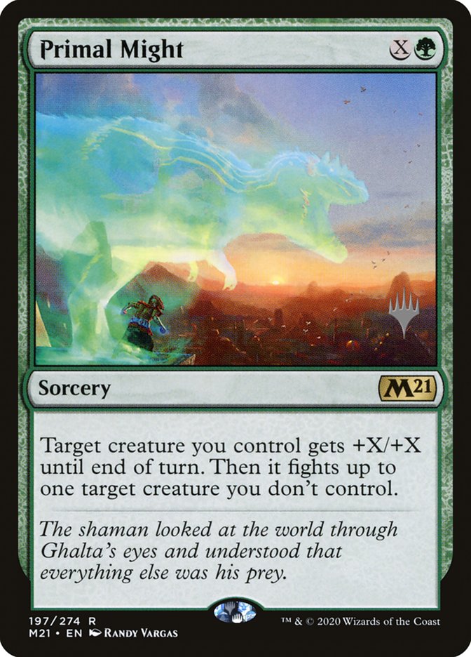 Primal Might (Promo Pack) [Core Set 2021 Promos] | Cards and Coasters CA