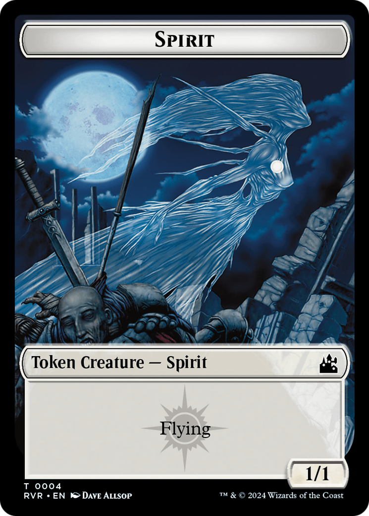 Spirit Token (0004) [Ravnica Remastered Tokens] | Cards and Coasters CA