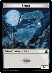 Bird // Spirit (0004) Double-Sided Token [Ravnica Remastered Tokens] | Cards and Coasters CA