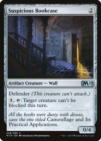 Suspicious Bookcase [Core Set 2019] | Cards and Coasters CA