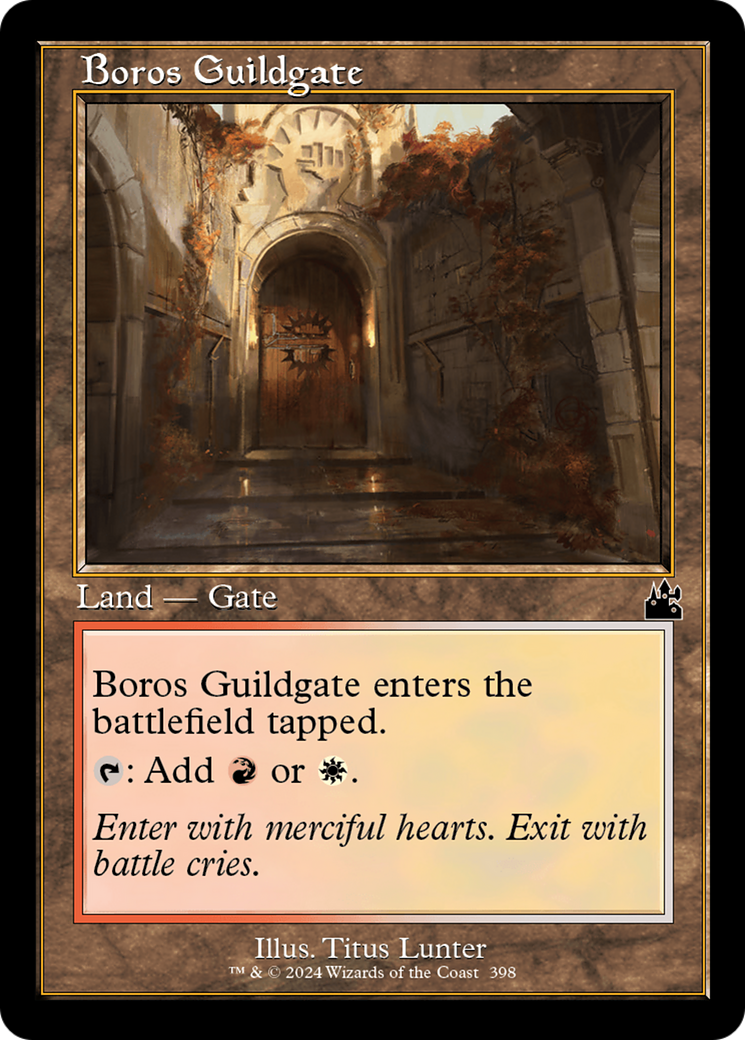 Boros Guildgate (Retro Frame) [Ravnica Remastered] | Cards and Coasters CA