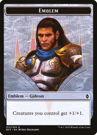 Emblem - Gideon, Ally of Zendikar [Battle for Zendikar Tokens] | Cards and Coasters CA