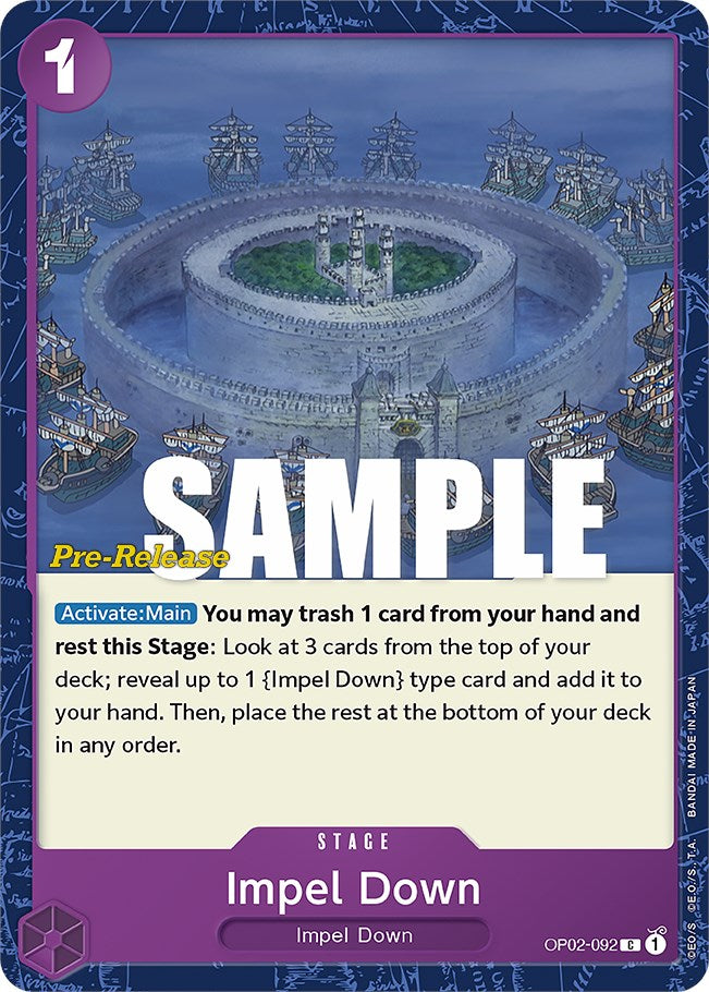 Impel Down [Paramount War Pre-Release Cards] | Cards and Coasters CA