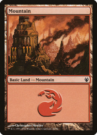Mountain (42) [Duel Decks: Izzet vs. Golgari] | Cards and Coasters CA