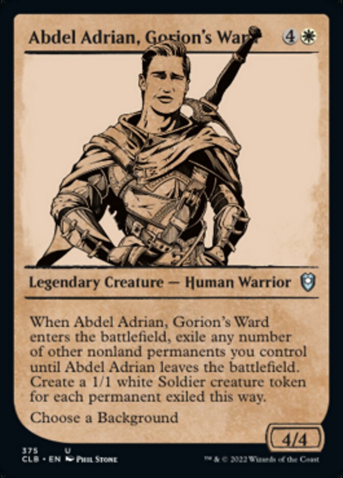 Abdel Adrian, Gorion's Ward (Showcase) [Commander Legends: Battle for Baldur's Gate] | Cards and Coasters CA