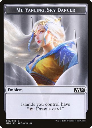 Emblem - Mu Yanling, Sky Dancer [Core Set 2020 Tokens] | Cards and Coasters CA