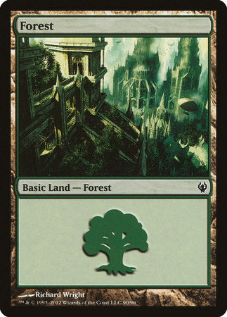 Forest (90) [Duel Decks: Izzet vs. Golgari] | Cards and Coasters CA