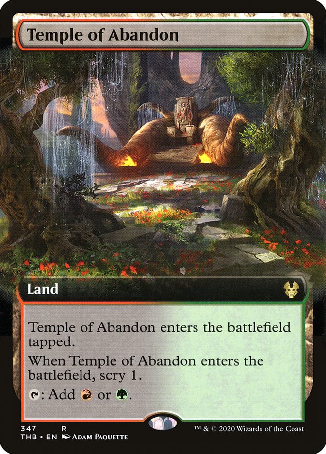 Temple of Abandon (Extended Art) [Theros Beyond Death] | Cards and Coasters CA