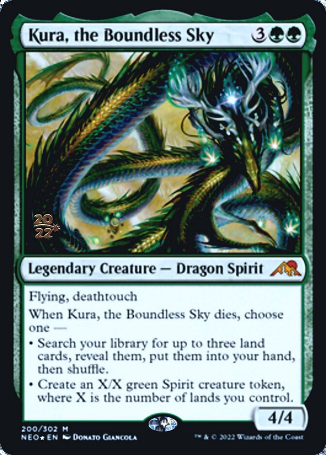 Kura, the Boundless Sky [Kamigawa: Neon Dynasty Prerelease Promos] | Cards and Coasters CA