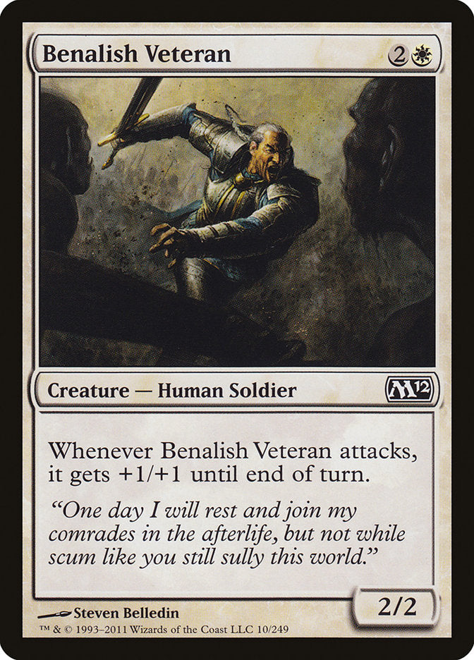 Benalish Veteran [Magic 2012] | Cards and Coasters CA