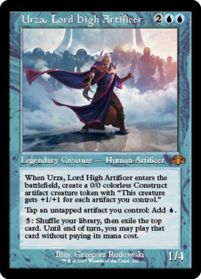 Urza, Lord High Artificer (Retro) [Dominaria Remastered] | Cards and Coasters CA