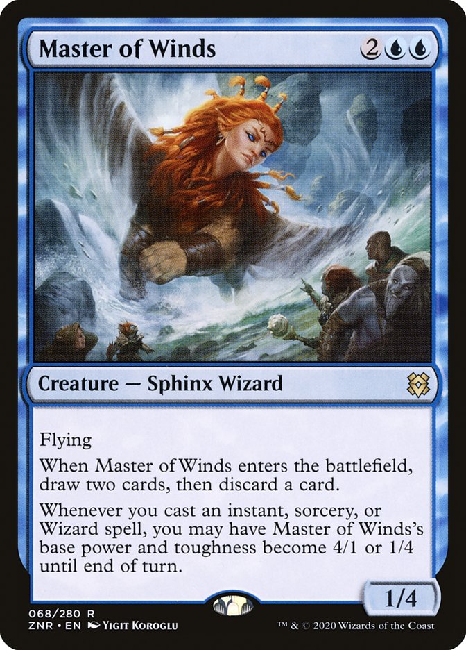 Master of Winds [Zendikar Rising] | Cards and Coasters CA