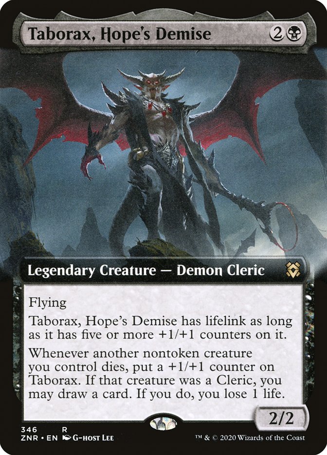 Taborax, Hope's Demise (Extended Art) [Zendikar Rising] | Cards and Coasters CA