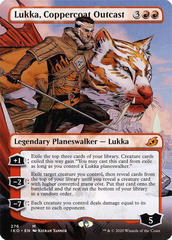 Lukka, Coppercoat Outcast (Borderless) [Ikoria: Lair of Behemoths] | Cards and Coasters CA