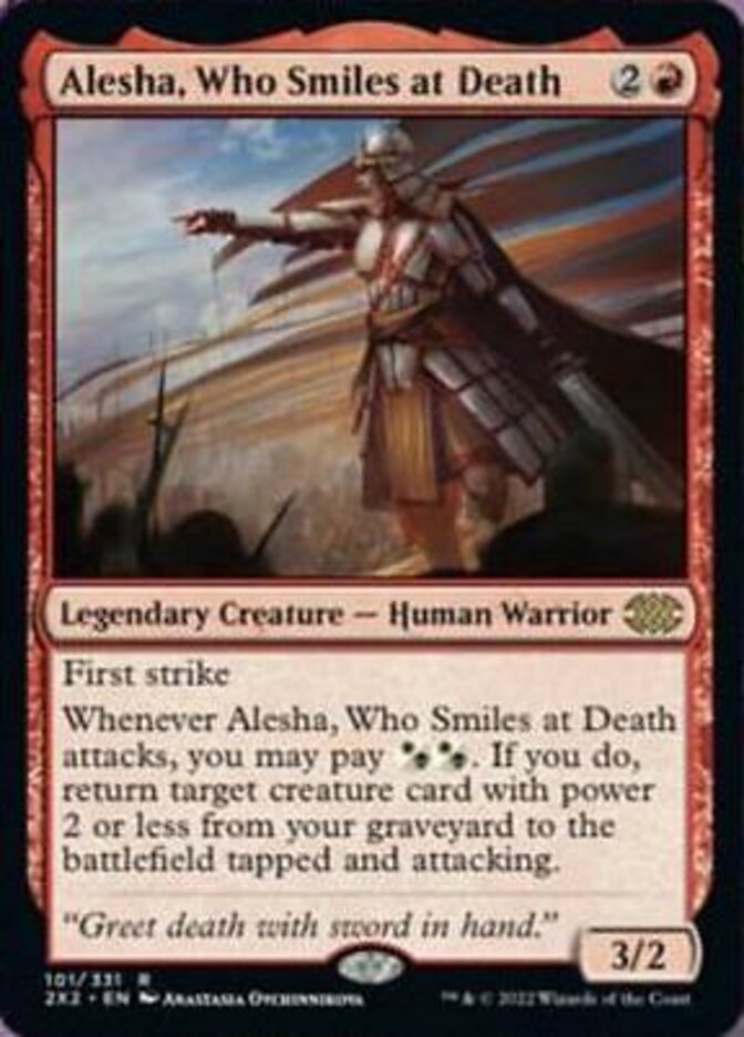 Alesha, Who Smiles at Death [Double Masters 2022] | Cards and Coasters CA