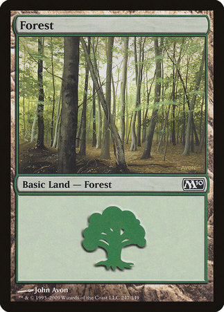 Forest (247) [Magic 2010] | Cards and Coasters CA