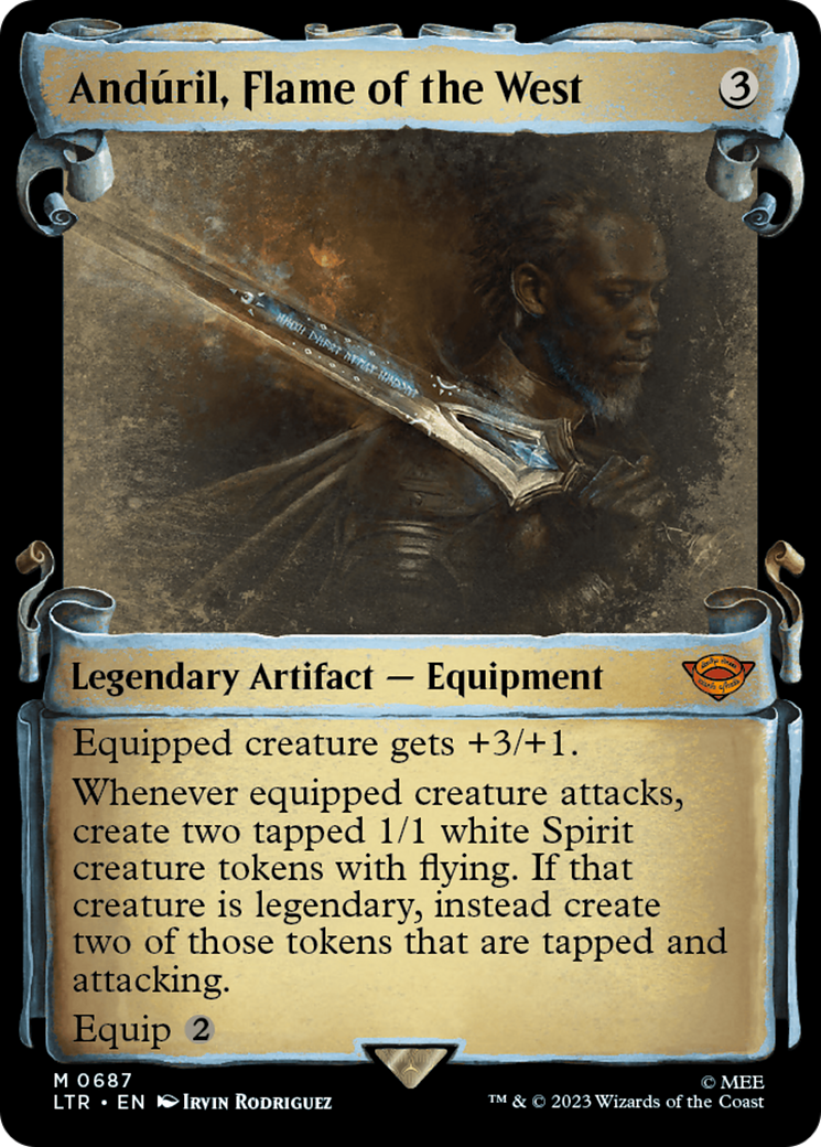 Anduril, Flame of the West [The Lord of the Rings: Tales of Middle-Earth Showcase Scrolls] | Cards and Coasters CA