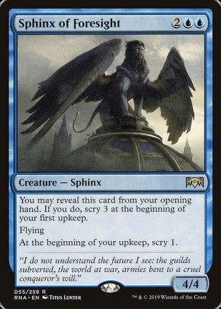 Sphinx of Foresight [Ravnica Allegiance] | Cards and Coasters CA