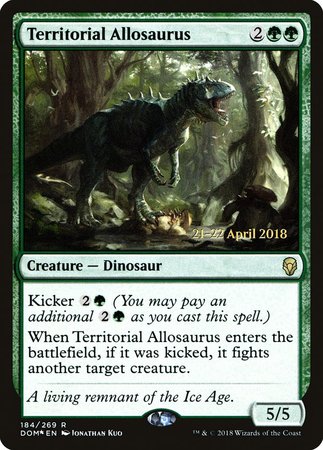 Territorial Allosaurus [Dominaria Promos] | Cards and Coasters CA