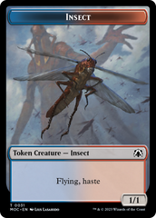 Soldier // Insect Double-Sided Token [March of the Machine Commander Tokens] | Cards and Coasters CA