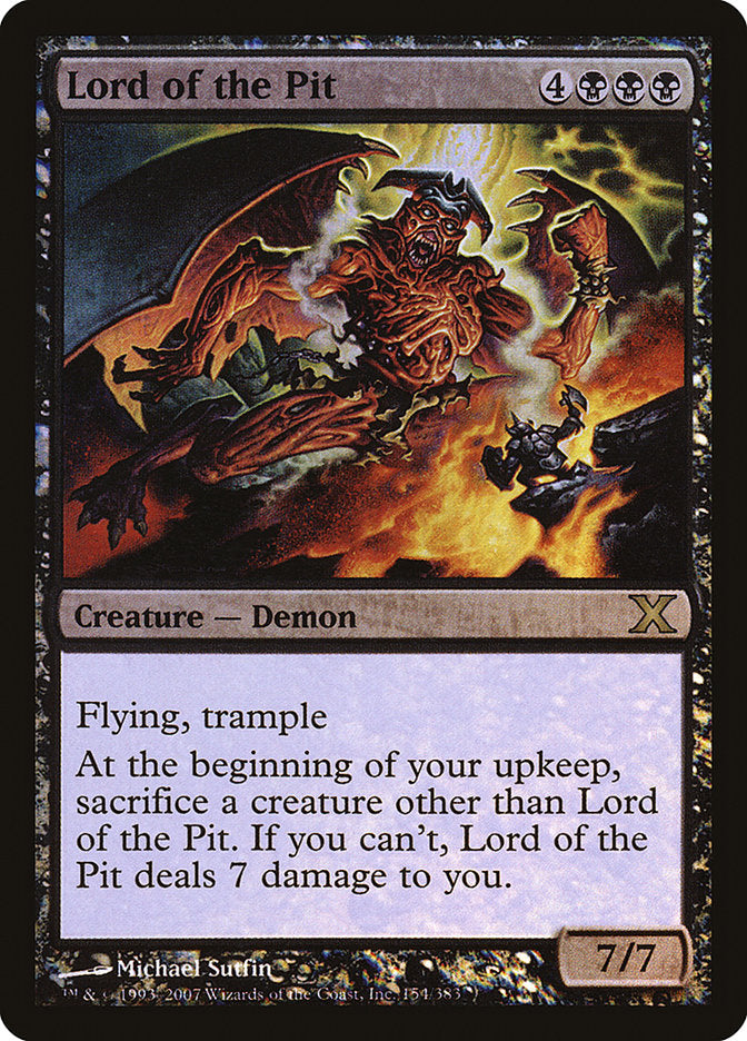 Lord of the Pit (Premium Foil) [Tenth Edition] | Cards and Coasters CA