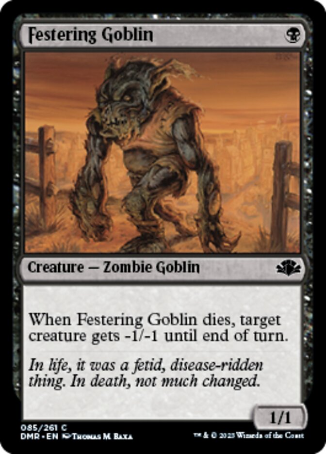 Festering Goblin [Dominaria Remastered] | Cards and Coasters CA