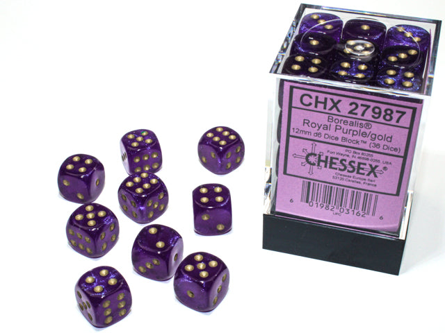 Chessex BOREALIS ROYAL PURPLE/GOLD | Cards and Coasters CA