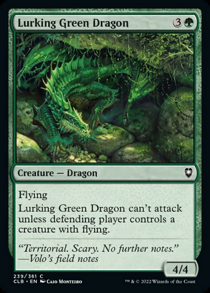 Lurking Green Dragon [Commander Legends: Battle for Baldur's Gate] | Cards and Coasters CA