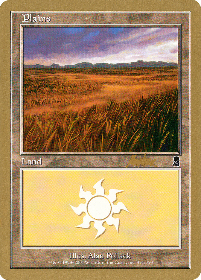 Plains (bk331a) (Brian Kibler) [World Championship Decks 2002] | Cards and Coasters CA