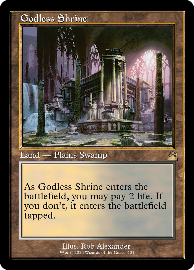 Godless Shrine (Retro) [Ravnica Remastered] | Cards and Coasters CA