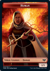 Copy // Human (010) Double-sided Token [Innistrad: Crimson Vow Tokens] | Cards and Coasters CA
