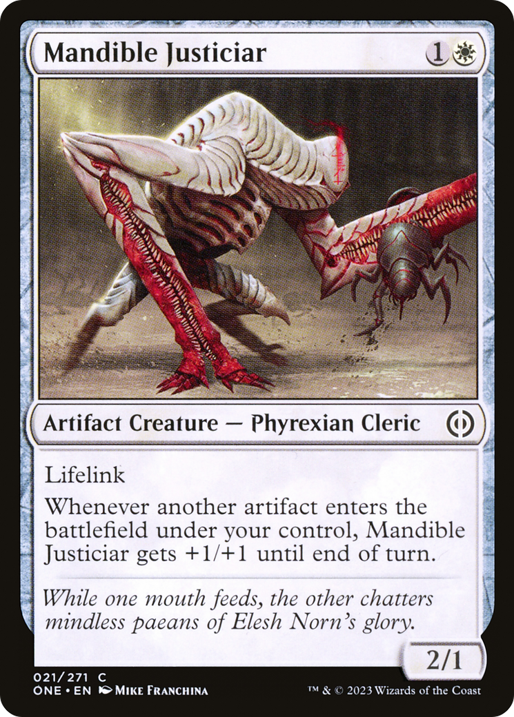 Mandible Justiciar [Phyrexia: All Will Be One] | Cards and Coasters CA