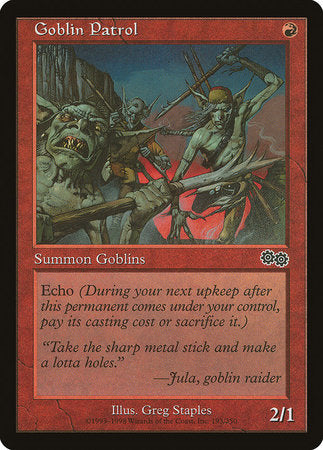 Goblin Patrol [Urza's Saga] | Cards and Coasters CA