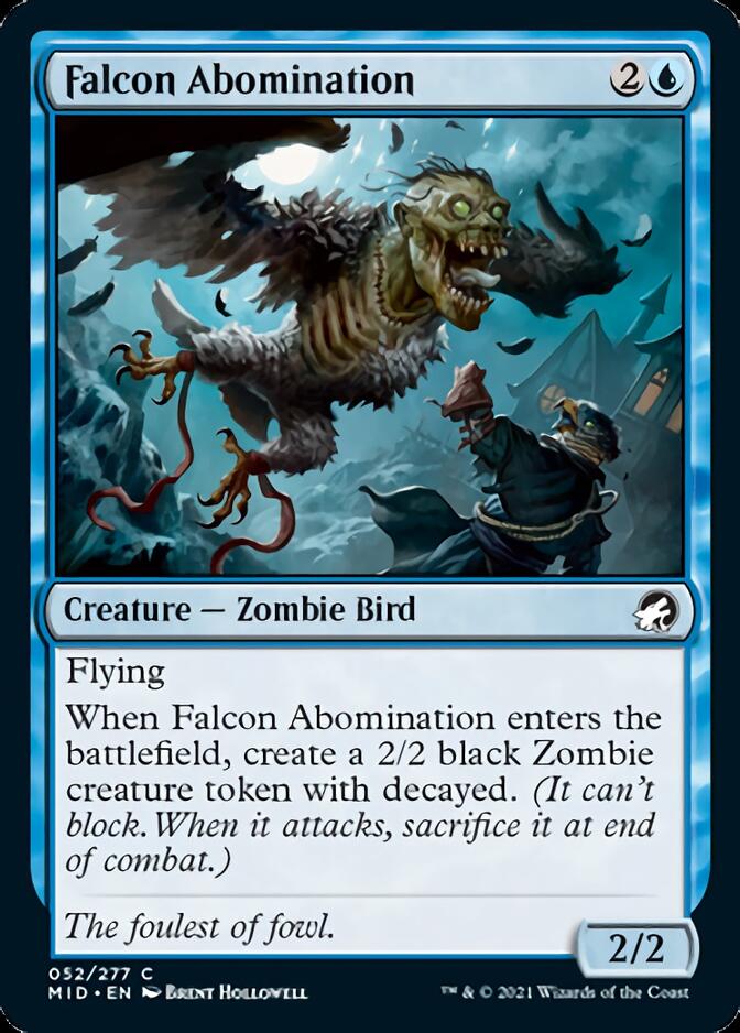Falcon Abomination [Innistrad: Midnight Hunt] | Cards and Coasters CA