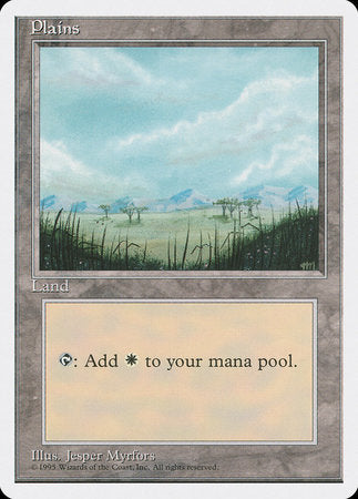 Plains (B) [Fourth Edition] | Cards and Coasters CA